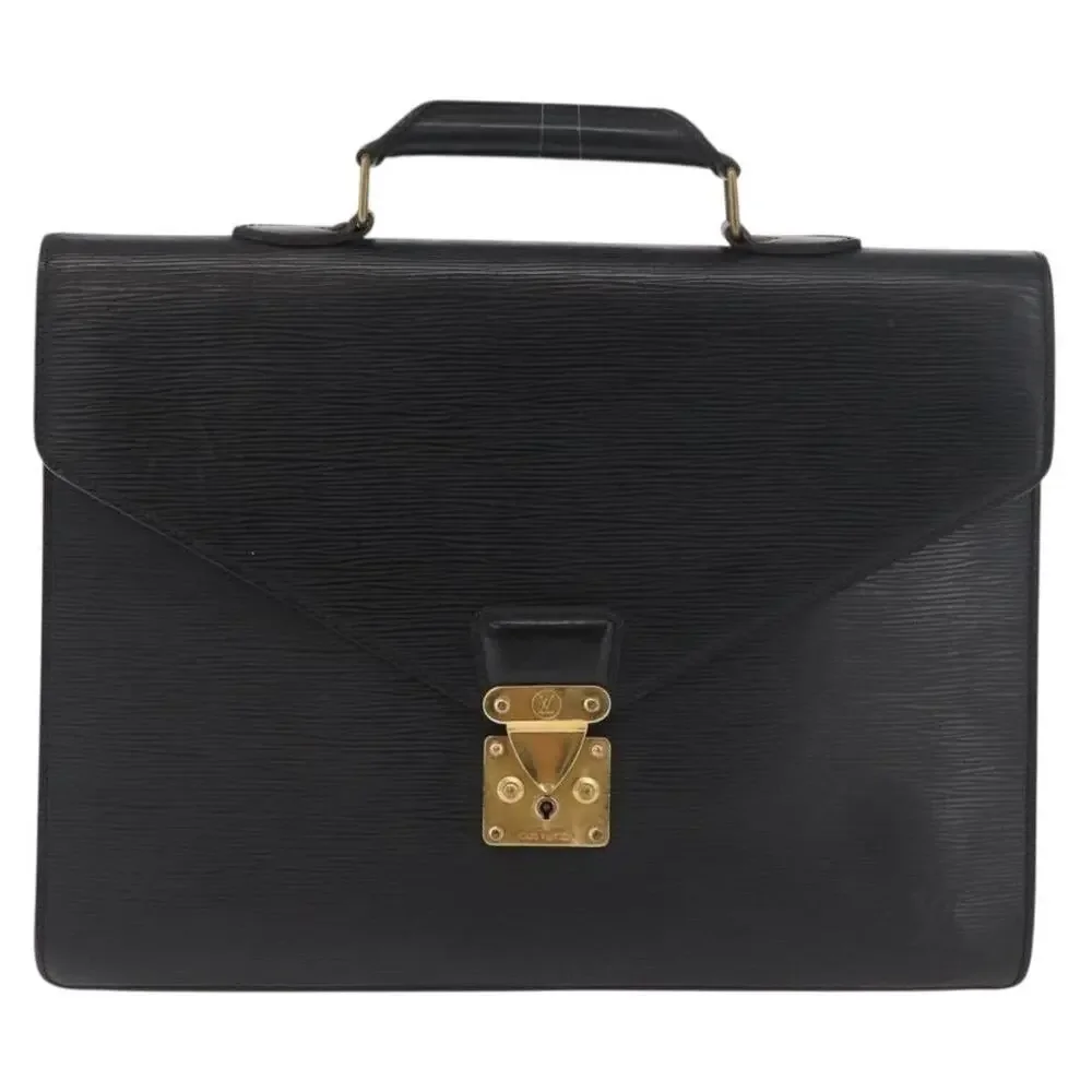 Louis Vuitton Epi Serviette Conseiller Business Bag Black